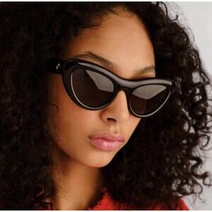 NEW Bottega Veneta BV1282S Black Cat Eye Sunglasses $615